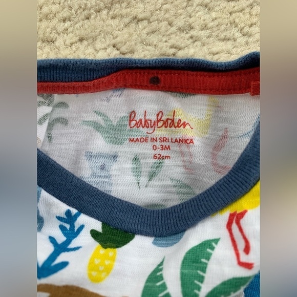 Baby Boden Size 0-3 Months Jungle Print Tee - Picture 3 of 6